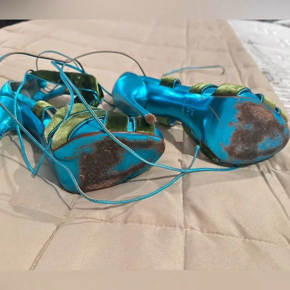 TOM FORD VELVET GREEN Heels - Picture 4 of 7